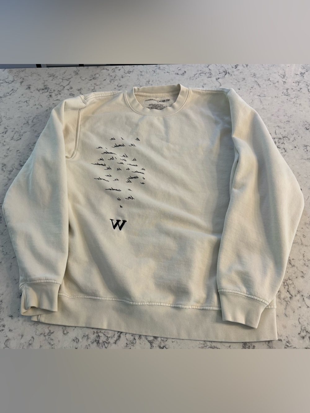 Shawn Mendes Large Cream Crewneck Sweatshirt